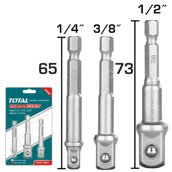 Total Drill Box Socket Set 1/2+3/8+1/4 (Tac273651) | Signals Electronics TOTAL Drill Box Socket Set 1/2+3/8+1/4 (TAC273651)
