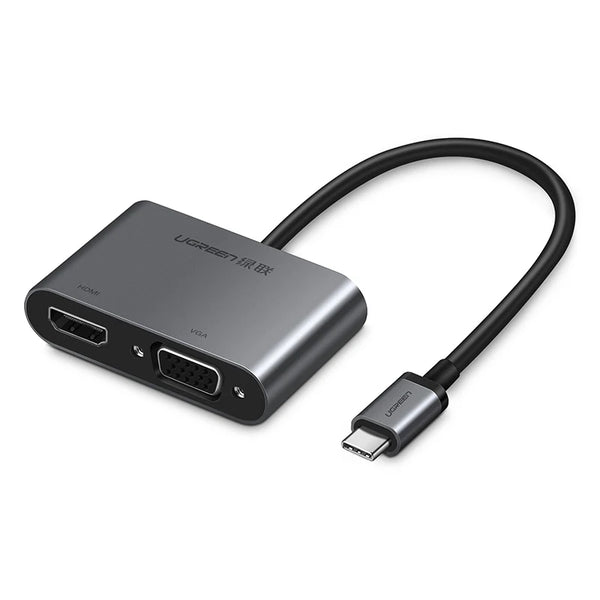 Ugreen Usb-C To Hdmi + Vga Adapter With Pd – Dual Display | Signals Electronics UGREEN USB-C to HDMI + VGA Adapter with PD – Dual Display